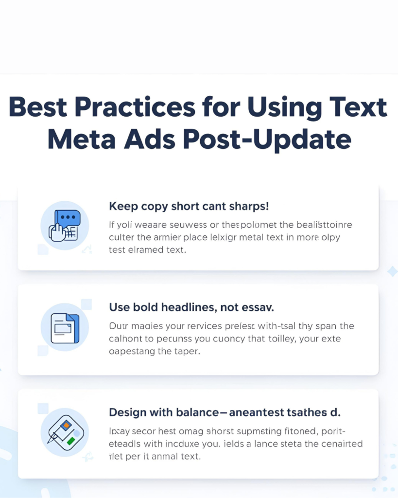 Best practices for text in Meta ads after 20% rule removal