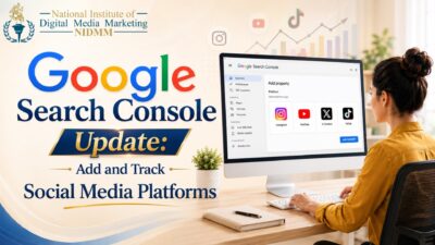 Google Search Console showing Platform Properties for Instagram, YouTube, X, and TikTok